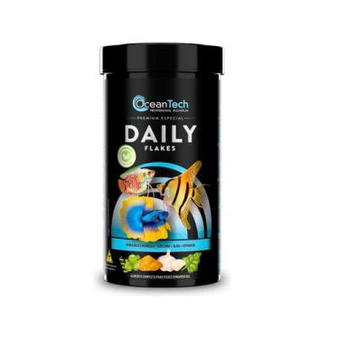 Imagem de Ração Daily Flakes Ocean Tech Flocos Peixes Aquários 100g