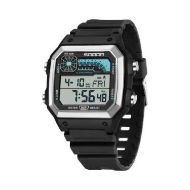 Imagem de Relógio Digital Cronógrafo LED À Prova D'Água Para Homens SANDA, Relóg