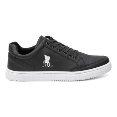 Imagem de Tênis Polo Plus Masculino Casual Design Clássico Versátil, Preto, Bran