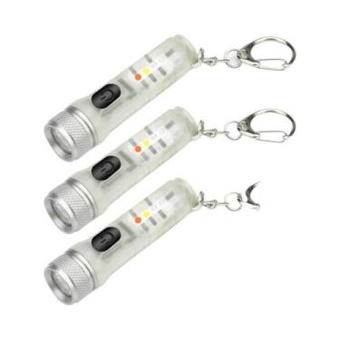 Imagem de Lanterna Mini LED Recarregável Com Chaveiro, Magnética, USB, Tocha De 