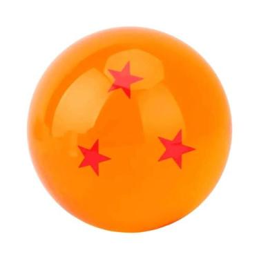 Imagem de Bola De Resina Acrílica Amarela Transparente Com Estrelas 70mm, Bola D