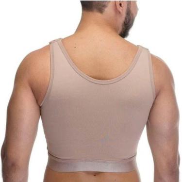 Imagem de Colete Curto Cirúrgico Masculina Alça Larga Emana 113 Rigel Cor:PretoT