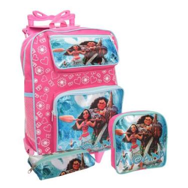 Imagem de Kit Mochila Infantil Escolar Menina Princesas Fofa + Estojo - Plike