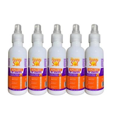 Imagem de Kit 5 Repelente Happy Sol Icaridina 120ml Atacado Original