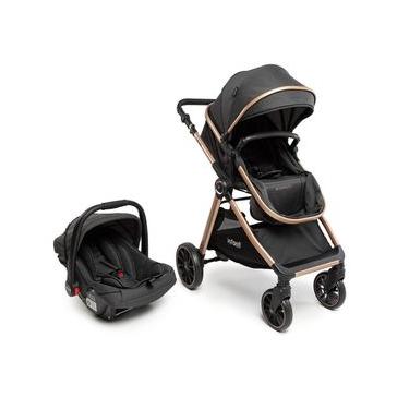 Imagem de Carrinho com Bebê Conforto Travel System Romanzo Duo Preto Bronze - Infanti