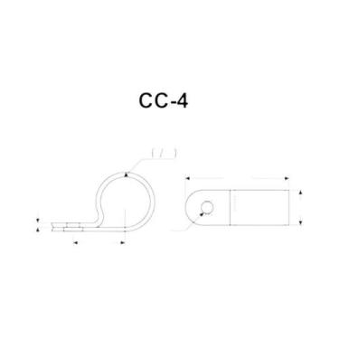 Imagem de Clipes De Cabo Em Forma De R Brancos 100pcs Nylon PA66 Com Fixação Por