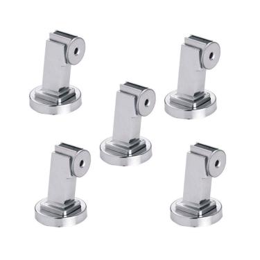 Imagem de Kit 5 Prendedor Fixador Porta Magnetico Cromado U. Mundial