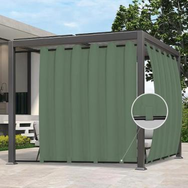 Imagem de Cortinas externas fáceis de usar à prova d'água para pátio 110x84cm - 