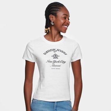 Imagem de Camiseta Tommy Jeans Crest NYC Ringer Feminina-Feminino