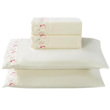 Imagem de Jogo De Lençol Queen Essenza 300 Fios Micropercal Bordado 4 - Casa Mod