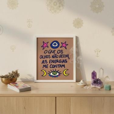 Imagem de Quadro Decorativo Místico - Energia 33X24Cm Mold Preta Vidro - Quadros