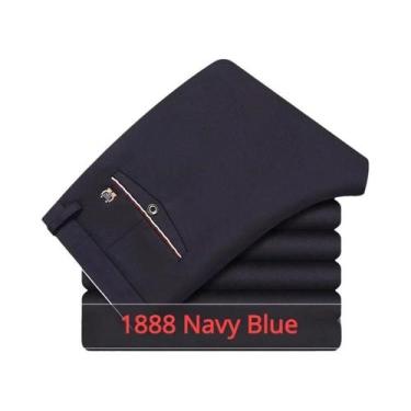 Imagem de Calças Sociais Masculinas Slim Fit Pretas Para Escritório, Calças Casu