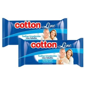 Imagem de Toalhas Umedecidas Adulto Family Care Maciez e Frescor Cotton Line Kit
