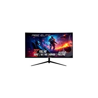 Imagem de Monitor Gamer Curvo Rise Mode Elite 32", FHD, 165Hz, VA, FreeSync, HDR 400, DisplayPort e HDMI, sRGB 99%, Preto - RM-MOG-32C165FH-B