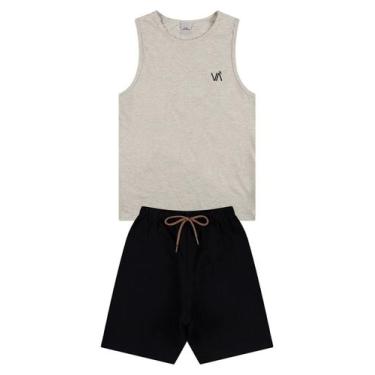 Imagem de Conjunto Regata Infantil Menino Essencial Mescla - Vida Costeira Ofici