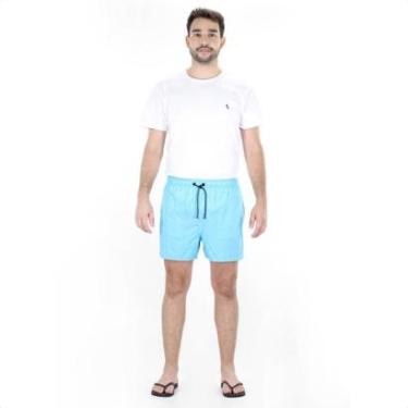 Imagem de Bermuda Reserva Praia Básico Textura Azul - Masculino-Masculino