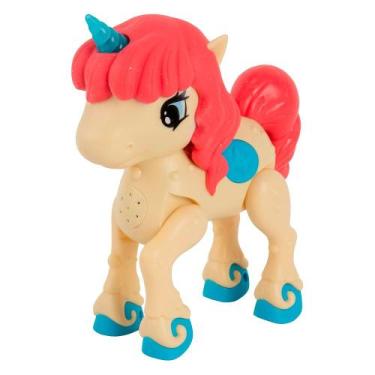Imagem de Brinquedo Unicórnio Baby Com Som Luz Super Fofo Cor:Bege - Dm toys