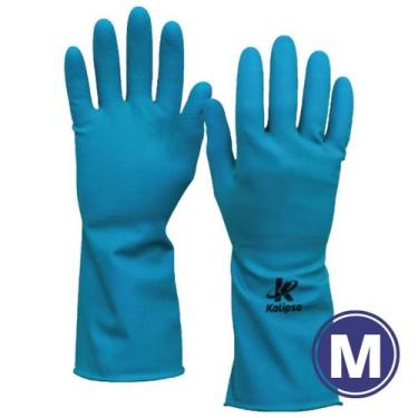 Imagem de Luva Latex Super Silver T08 M Azul Kalipso