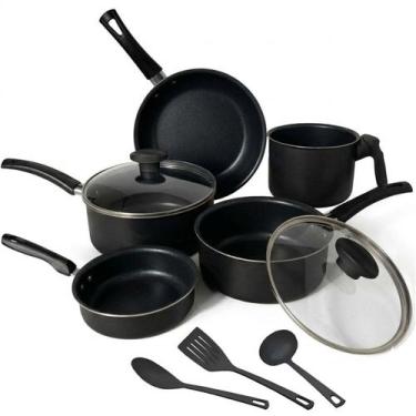 Imagem de Jogo de panelas 8 peças teflon antiaderente Várias Cores - Imperial®, 