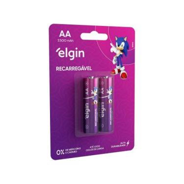 Imagem de Pilha Recarregável AA Comum 2.500Mah com 2 Unidades - Elgin