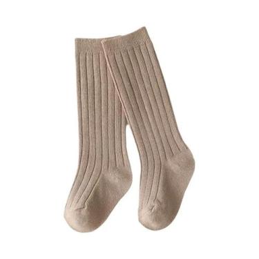 Imagem de Meias de Algodão para Crianças - Listradas, Respiráveis e Macias - Tam