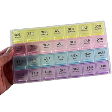 Imagem de Porta Comprimidos 4 X Dia Semanal Caixa Remédios