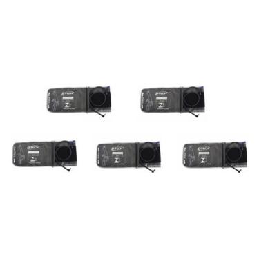 Imagem de Kit 5 Braçadeiras 33x43cm Aparelho De Pressão Digital Preto - G-Tech