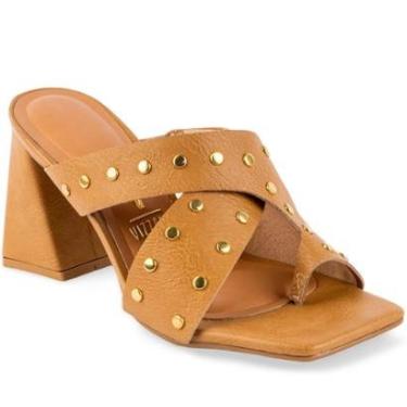 Imagem de Sandália Vizzano Feminina Salto Grosso Tamanco Original 6464-Feminino