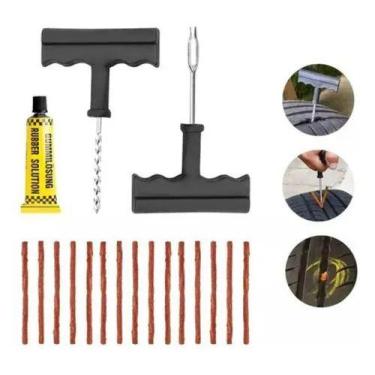 Imagem de Kit com 6 peças para reparo de pneu - macarrão - remendo - BomVvink