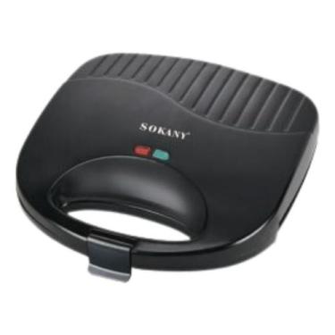 Imagem de Sanduicheira Elétrica Sokany Preta Antiaderente 1000w Grill Preto 127v