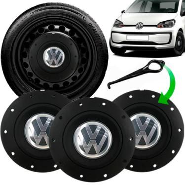 Imagem de Kit Jogo Calota Centro Roda Vw Up Amarok Aro 13 14 15 - GFM