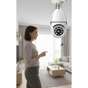 Imagem de 2x Câmera Lâmpada Segurança Wi-Fi 360 Full HD Noturna - Congratulation