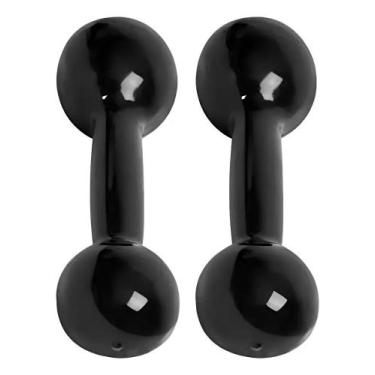 Imagem de Par De Halter Bola Emborrachado Exercício Em Casa Academia G - Evoluti