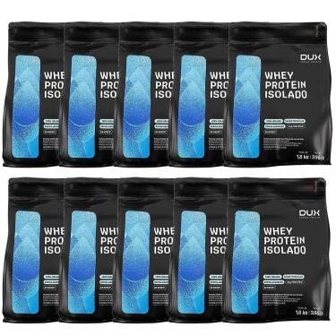 Imagem de Kit 10X Whey Protein Isolado - 1800g Refil Chocolate - Dux Nutrition-Masculino