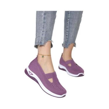 Imagem de Tênis Casuais Femininos De Verão Em Malha Respirável, Sapatos Vulcaniz