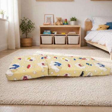 Imagem de Puff Infantil Dobrável 3 Em 1 Colchão Soneca E Descanso Quarto Criança