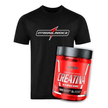 Imagem de Kit Camiseta Integralmedica Creatina 60 caps DryFit Integral - - NoBra