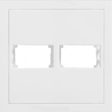 Imagem de Placa Branca Para 2 Módulos com Suporte 4x4 Ek30000-41 Ekron Placa Bra