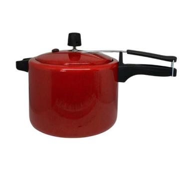Imagem de Panela de pressão casali 5,5l antiaderente na cor vermelha