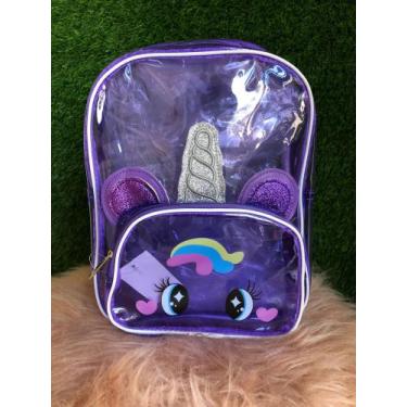 Imagem de Mochila Tema unicórnio tranparente - Laços de Luísa 