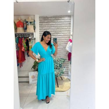Imagem de Vestido Longo Azul - .