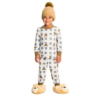Imagem de Pijama Xadrez Ursos Teddy - Alakazoo, 1, Off white