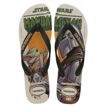 Imagem de Chinelo Havaianas Star Wars - Bege/Verde - Tam 25/26