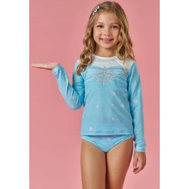 Imagem de Biquíni Infantil em Malha UV Dry com Proteção UV 50 Infanti, Azul, 6