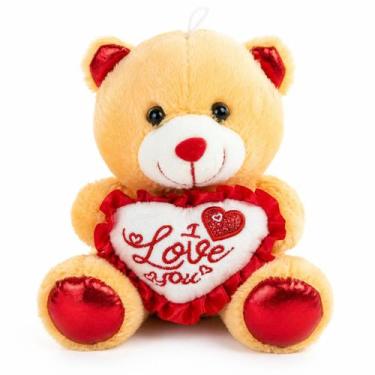 Imagem de Urso Pelúcia 20cm Presente Romântico Fofo Com Coração - - Decofer, Car