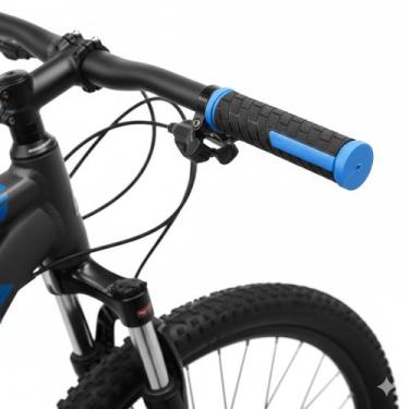 Imagem de Par Manopla Punho Bike Absolute G138 130mm, Pto, Azul