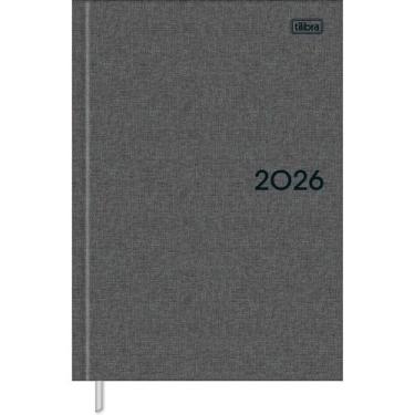Imagem de Agenda Costurada Milano Chumbo M5 Tilibra 2026, Cinza