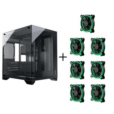 Imagem de Gabinete Gamer Aquario Clarity Preto Vidro + 7 Fans LED - Fortrek, Ver