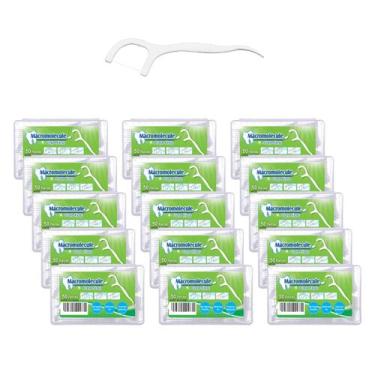 Imagem de Kit Estojos Fio Dental com Haste Limpeza Bucal Profunda Aparelho Uso D