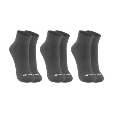 Imagem de Kit 3 Pares Meia Esportiva Up Dry Anti Bolha Cano Médio Corrida Bike C